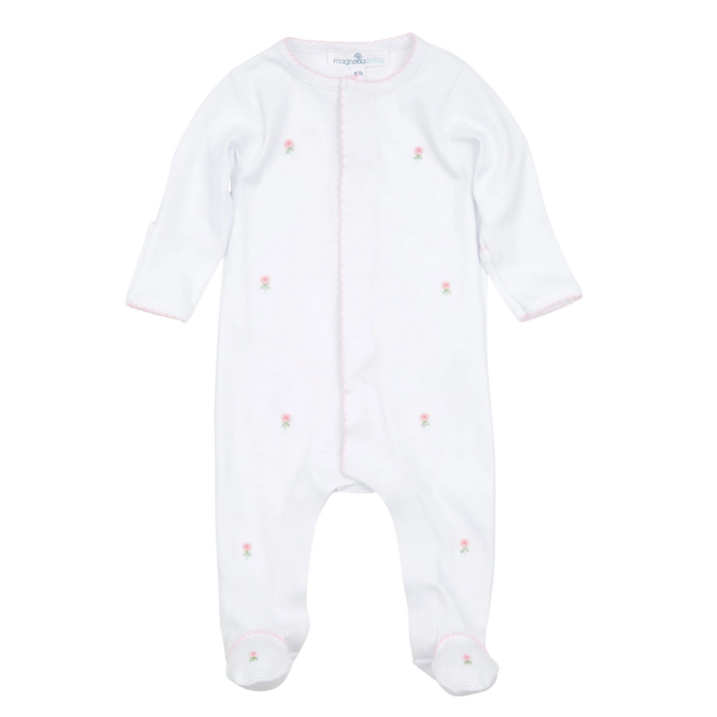 MAGNOLIA BABY JULIETTE'S CLASSICS PINK SCATTERED FOOTIE