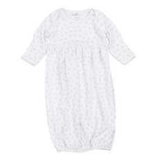 MAGNOLIA BABY JULIETTE'S CLASSICS PINK PRINTED GATHERED GOWN