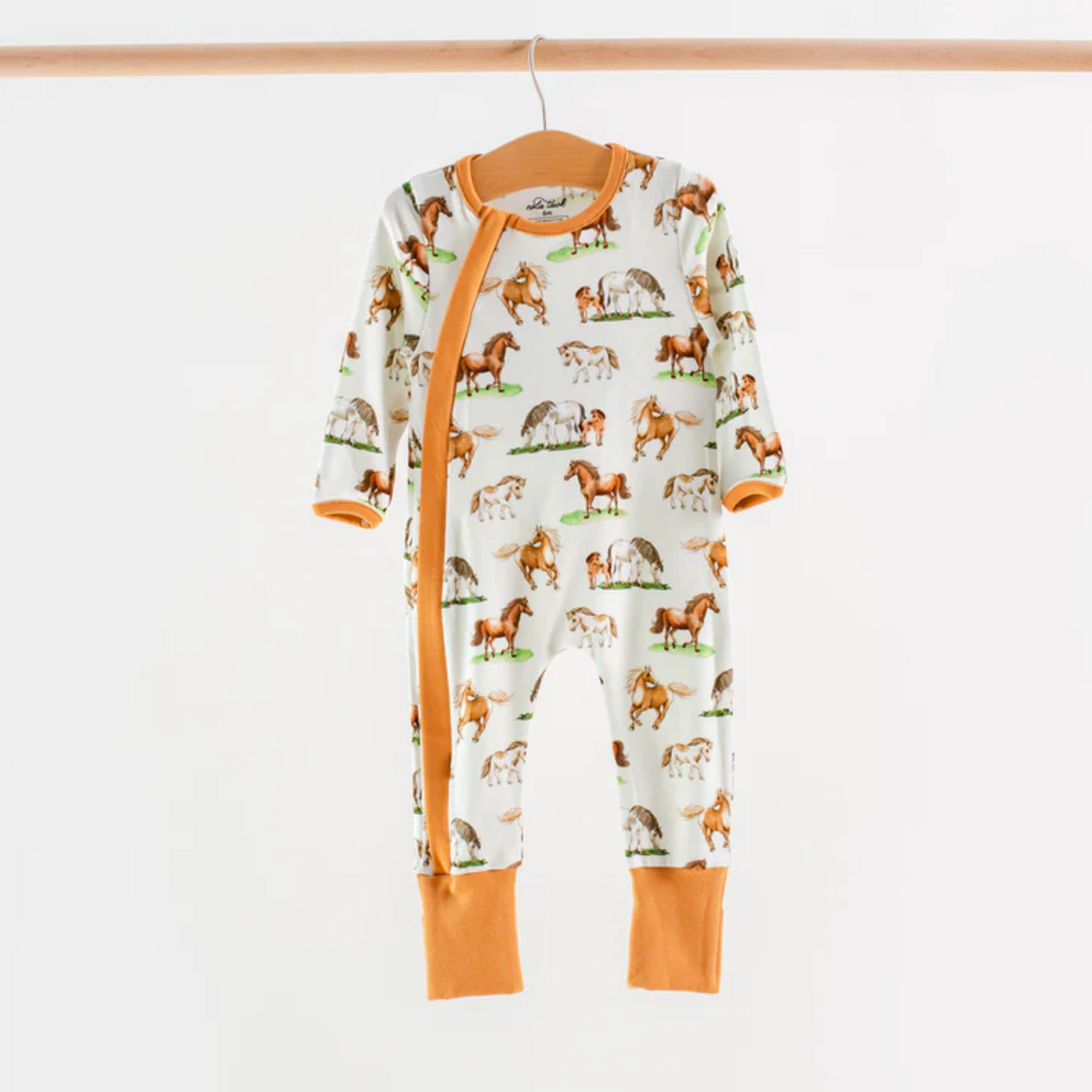 NOLA TAWK SADDLE UP ORGANIC COTTON PJ ZIP-UP
