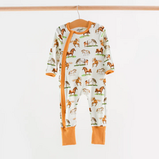 NOLA TAWK SADDLE UP ORGANIC COTTON PJ ZIP-UP