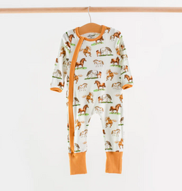 NOLA TAWK SADDLE UP ORGANIC COTTON PJ ZIP-UP