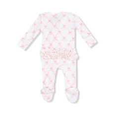 ANGEL DEAR Ribbon Bow Trellis - 2 Way Ruffle Zipper Footie