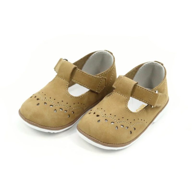LAMOUR BIRDIE TODDLER T-STRAP NUBUCK KHAKI