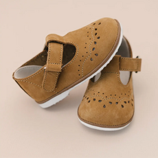 LAMOUR BIRDIE TODDLER T-STRAP NUBUCK KHAKI