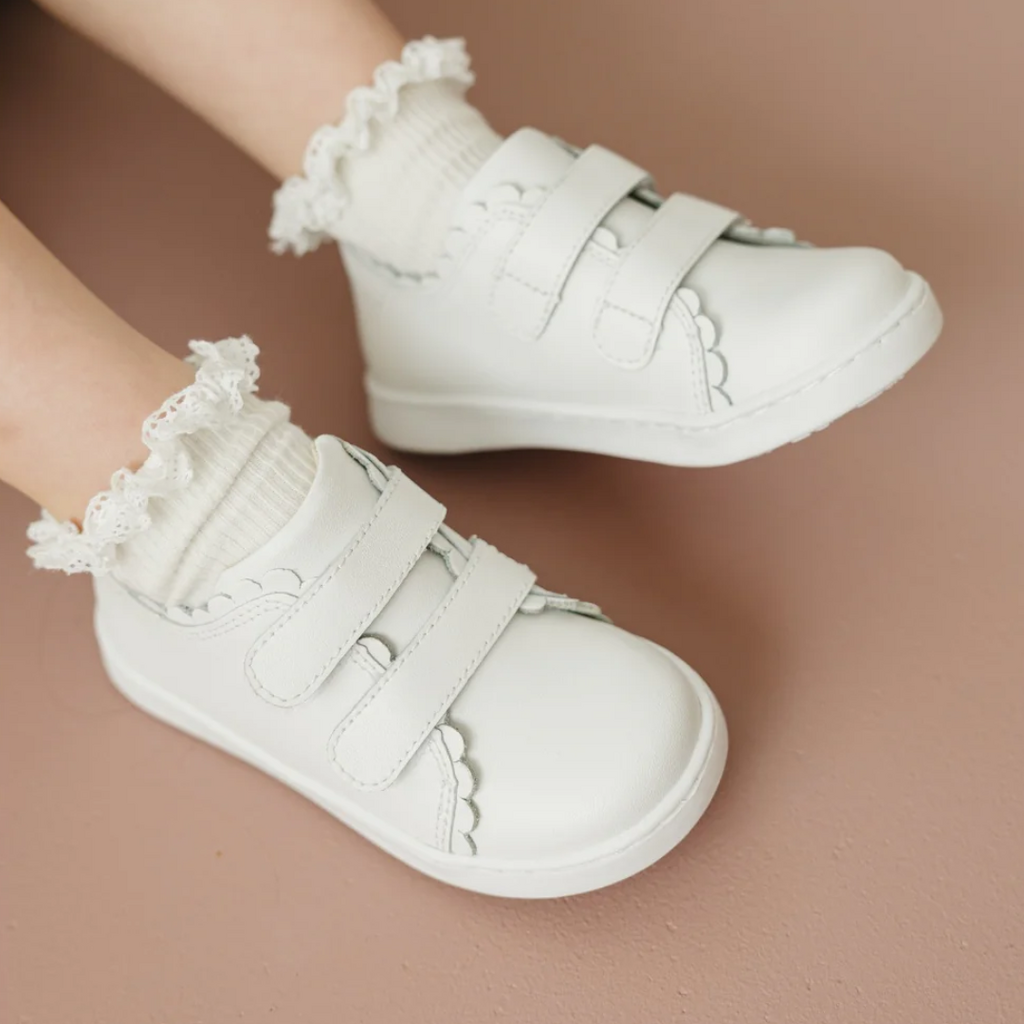 LAMOUR CAROLINE SCALLOPED SNEAKER-PINK