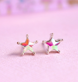 LAUREN HINKLEY CRYSTAL SHINING STAR EARRINGS IN BOX