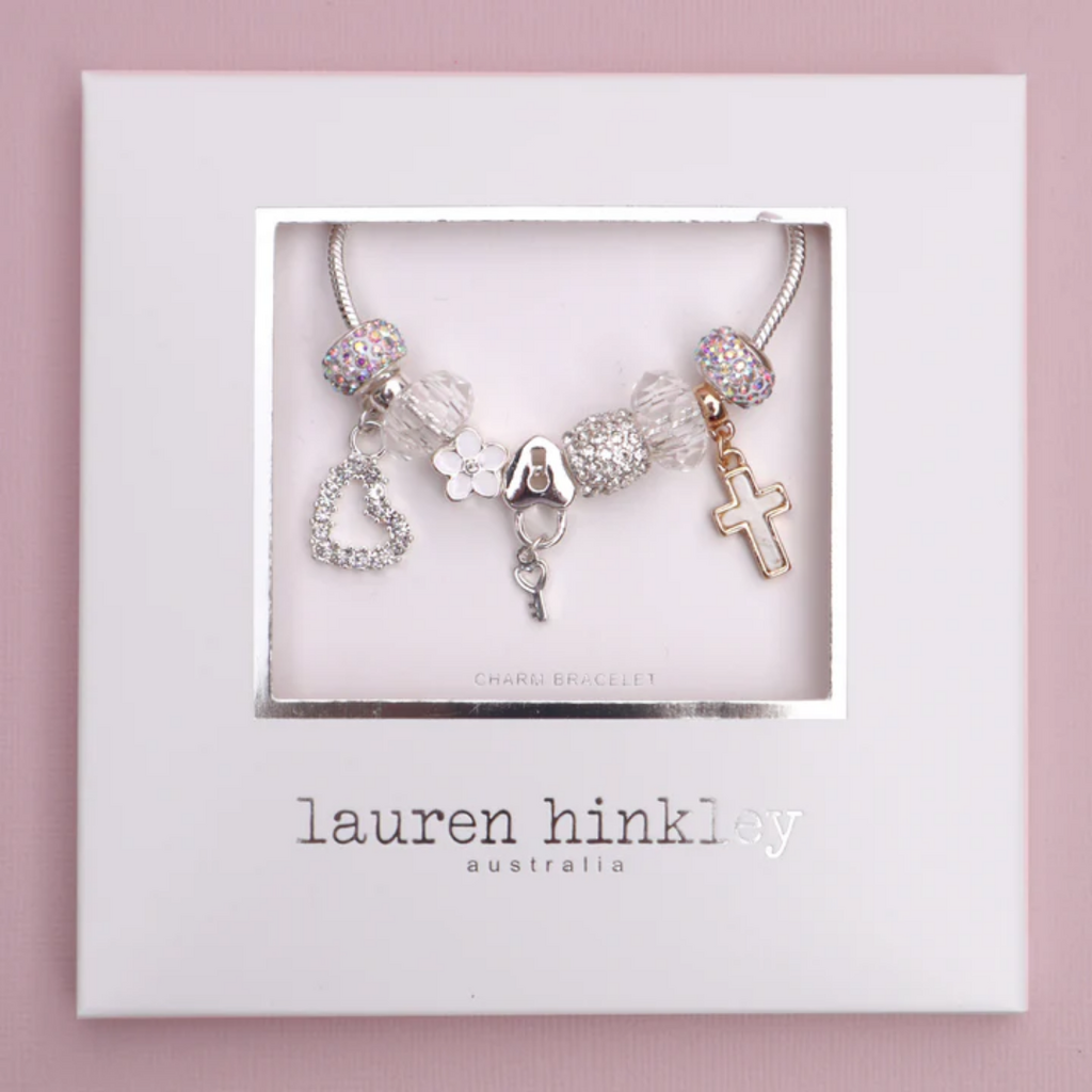 LAUREN HINKLEY CROSS CHARM BRACELET