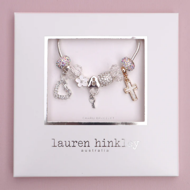 LAUREN HINKLEY CROSS CHARM BRACELET