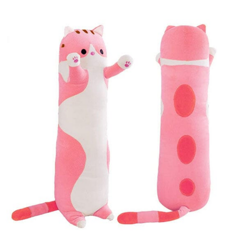 SHOWCASE LONG ANIMAL PLUSH TOY (3 FT) PINK TABBY CAT