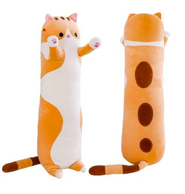 SHOWCASE LONG ANIMAL PLUSH TOY (3FT) ORANGE TABBY CAT