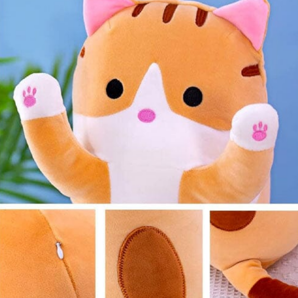 SHOWCASE LONG ANIMAL PLUSH TOY (3FT) ORANGE TABBY CAT