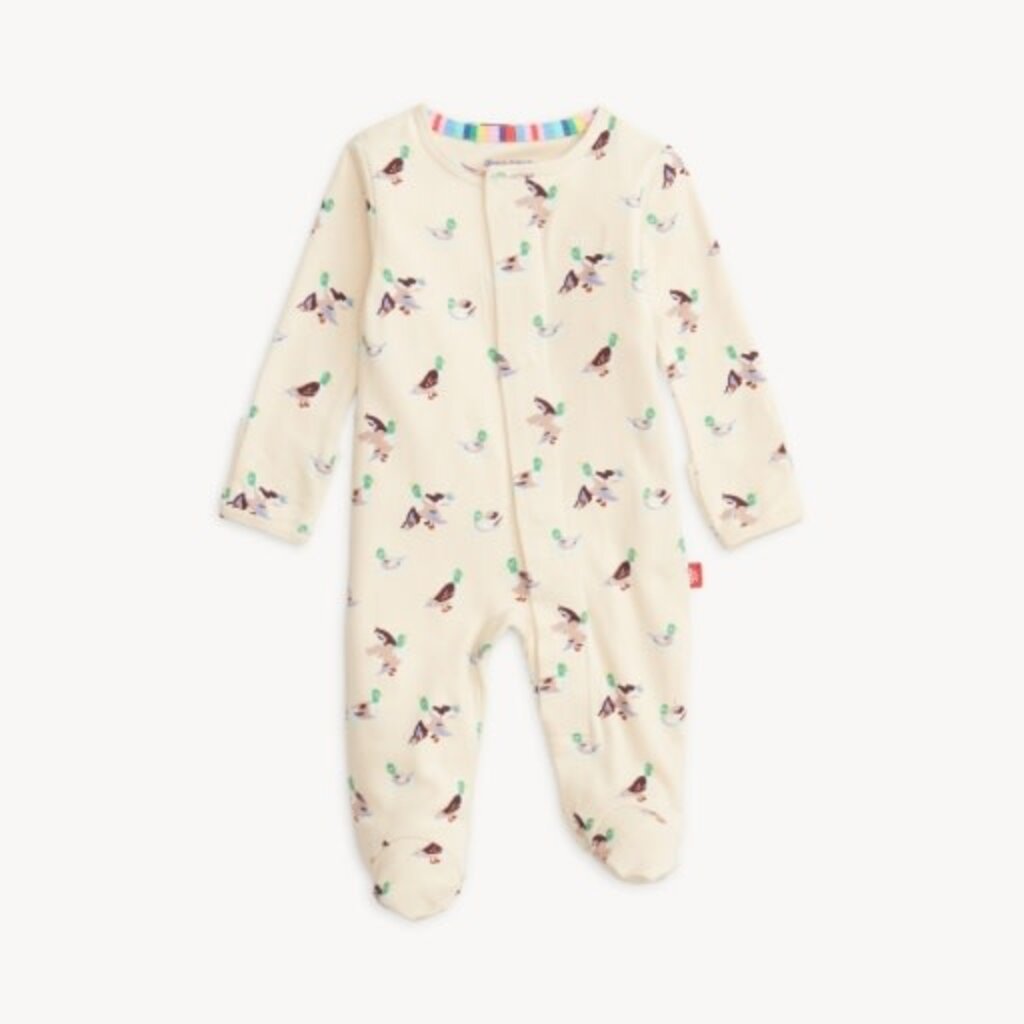 Magnetic  Me QUACK ME UP ORGANIC COTTON FOOTIE