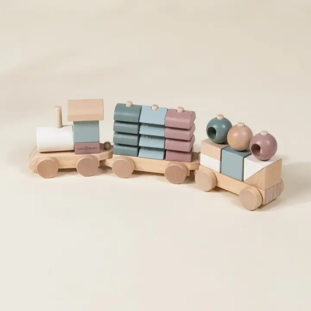 COCO VILLAGE OVERSIZED WOODEN STACKING TRAIN