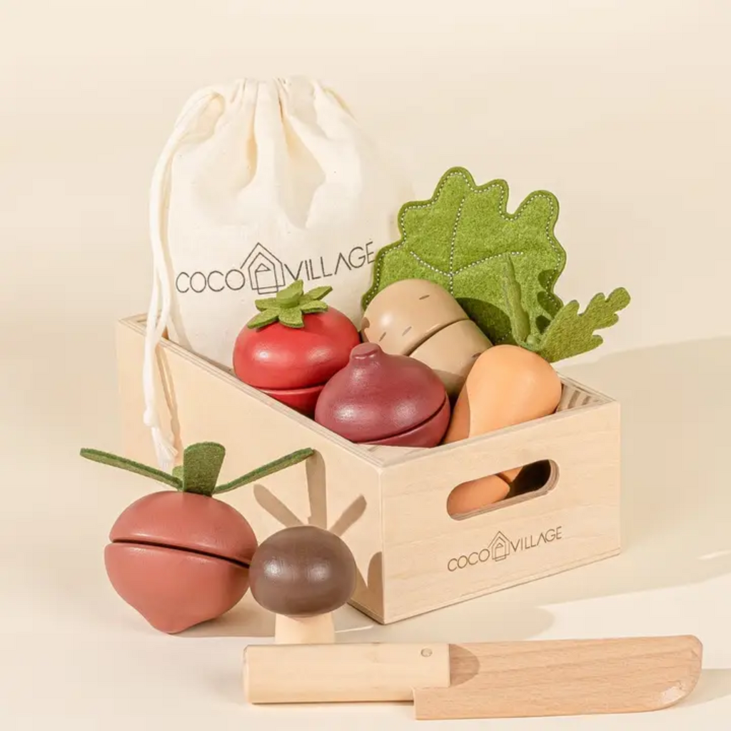 COCO VILLAGE WOODEN VEGETABLE PLAYSET