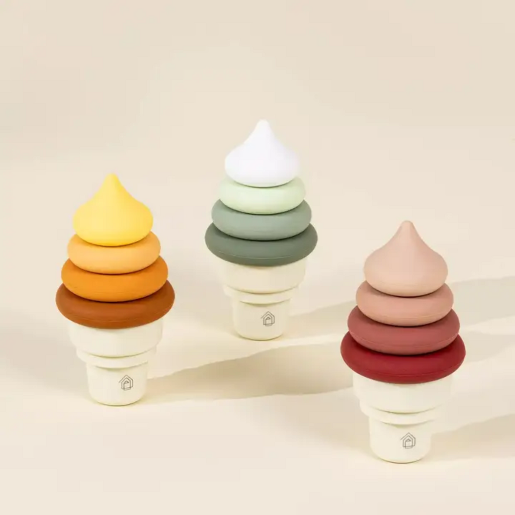 COCO VILLAGE 3 SETS OF SILICONE STACKABLE ICECREAM CONES