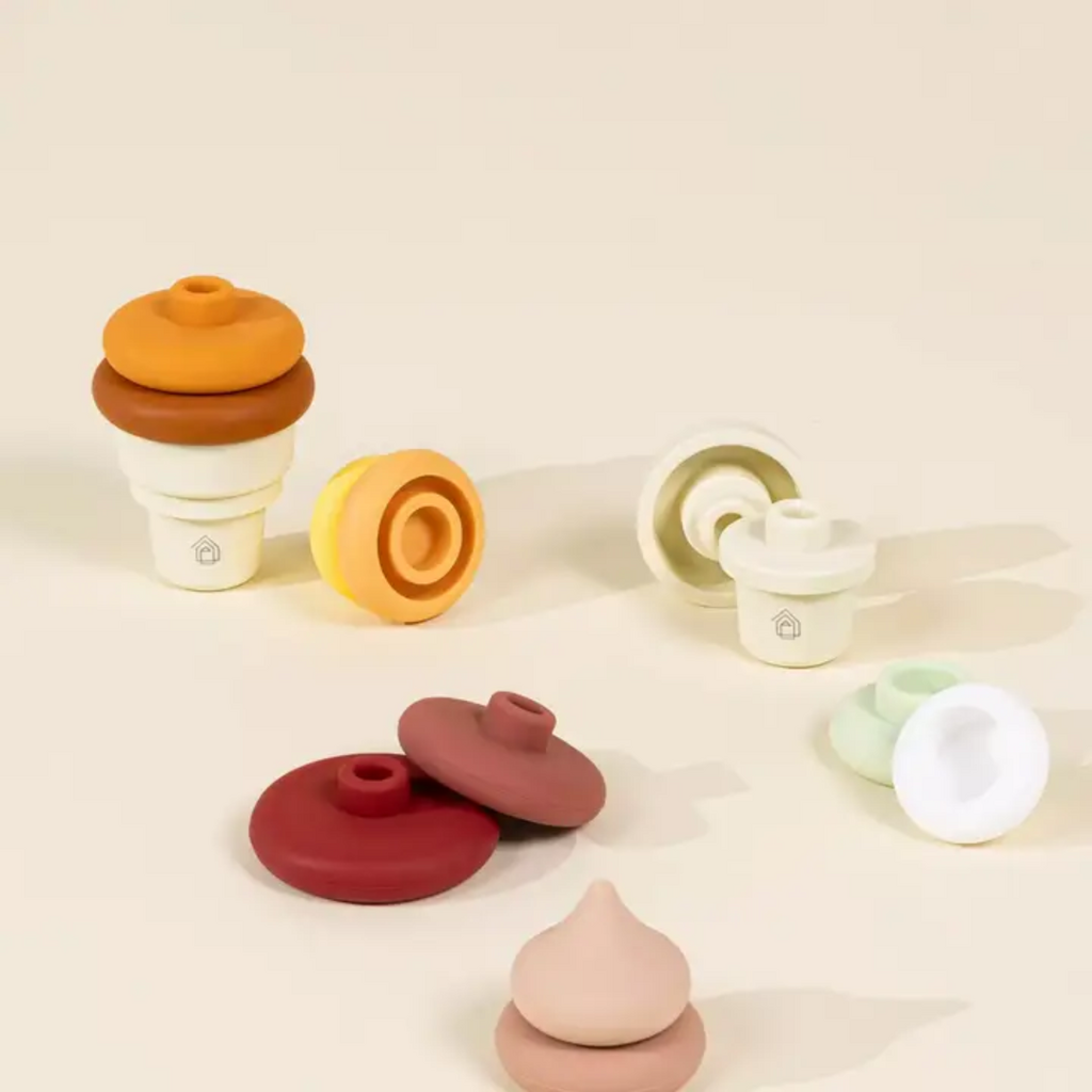 COCO VILLAGE 3 SETS OF SILICONE STACKABLE ICECREAM CONES