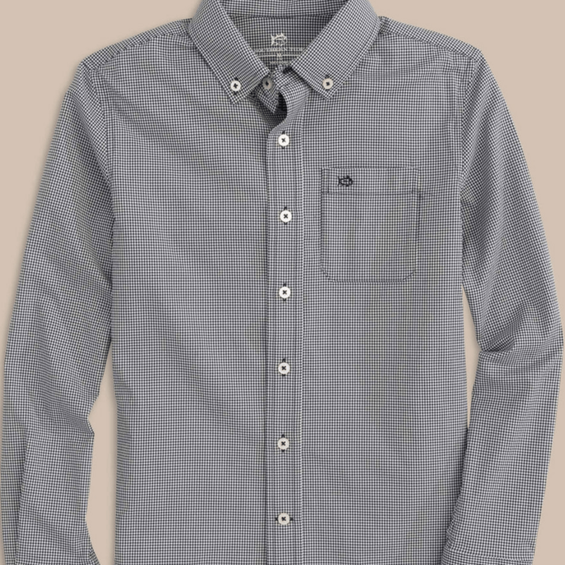 SOUTHERN TIDE LS IC MINI GINGHAM SPORTSHIRT