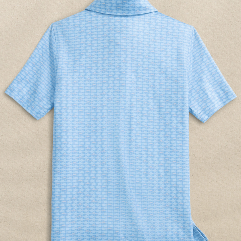 SOUTHERN TIDE Y DRIVER SKIPPING JACKS PERF POLO- OCEAN CHANNEL