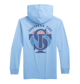 SOUTHERN TIDE Y LS ST SEAL HOODIE TEE