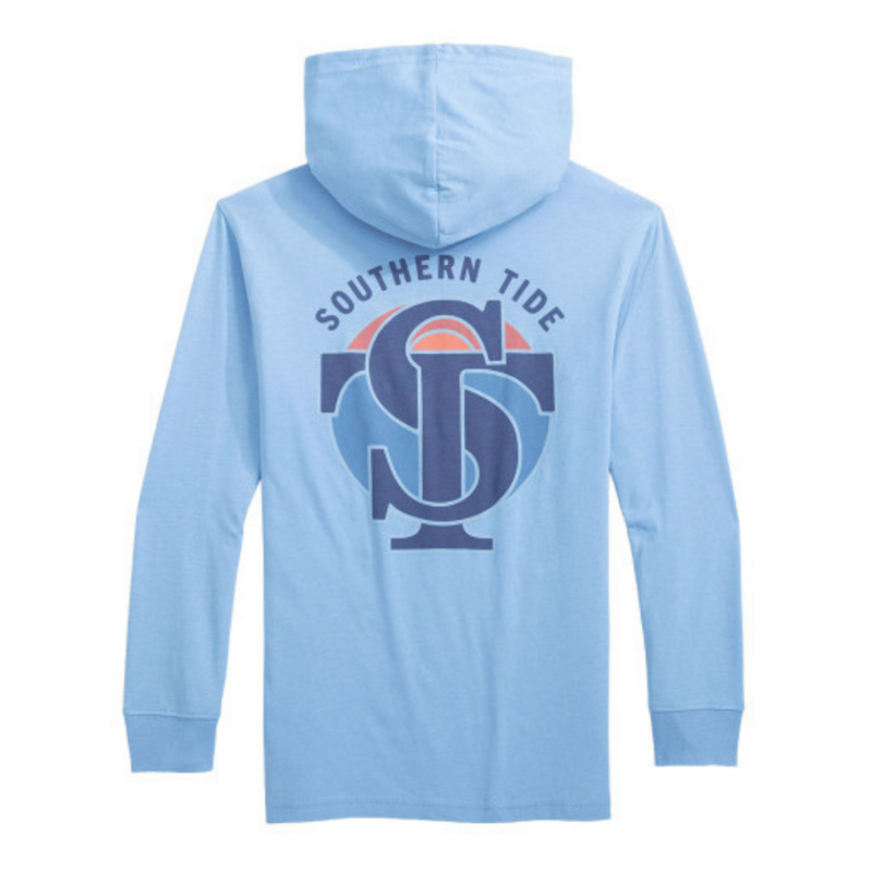 SOUTHERN TIDE Y LS ST SEAL HOODIE TEE