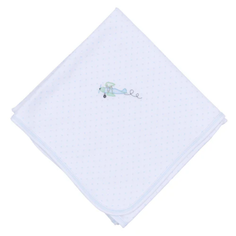 MAGNOLIA BABY TAKE FLIGHT EMB RECEIVING BLANKET