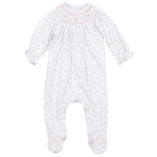 MAGNOLIA BABY JULIETTE'S CLASSICS PINK BISHOP PRINTED FOOTIE