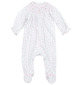 MAGNOLIA BABY JULIETTE'S CLASSICS PINK BISHOP PRINTED FOOTIE