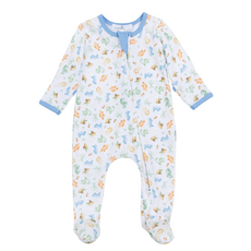 MAGNOLIA BABY DINO-LAND PRINTED ZIPPER FOOTIE