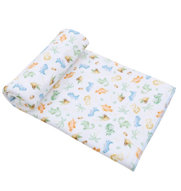 MAGNOLIA BABY DINO-LAND PRINTED RECEIVING BLANKET