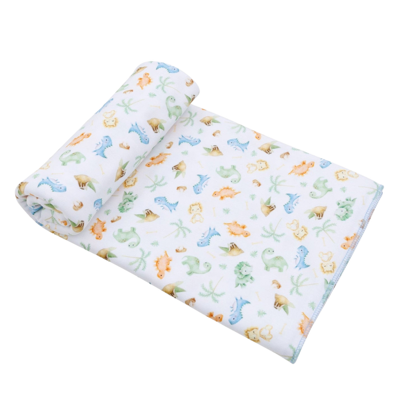 MAGNOLIA BABY DINO-LAND PRINTED RECEIVING BLANKET