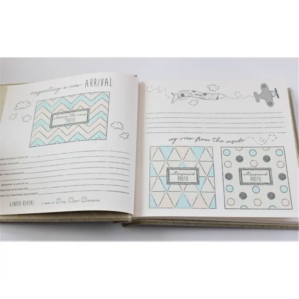 BABY MEMORY BOOK -  GREEN TRACTOR