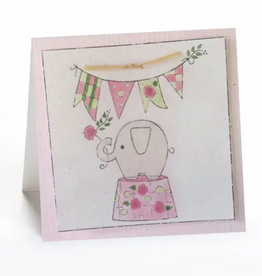 ELEPHANT GIFT ENCLOSURE CARD PINK