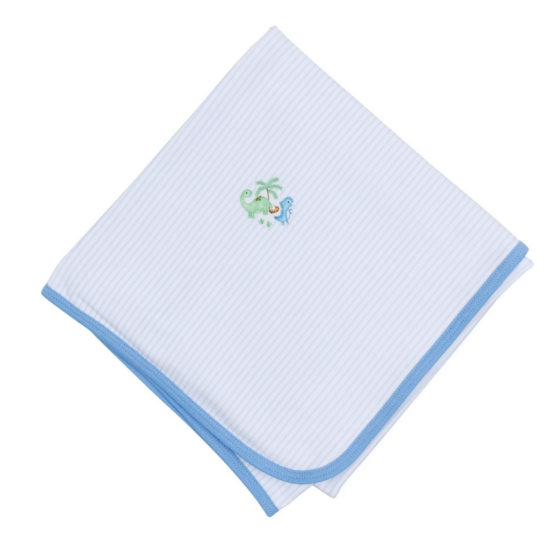 MAGNOLIA BABY DINO-LAND EMB RECEIVING BLANKET