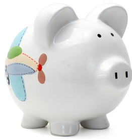 CHILD TO CHERISH LARGE AIRPLANE PIG
