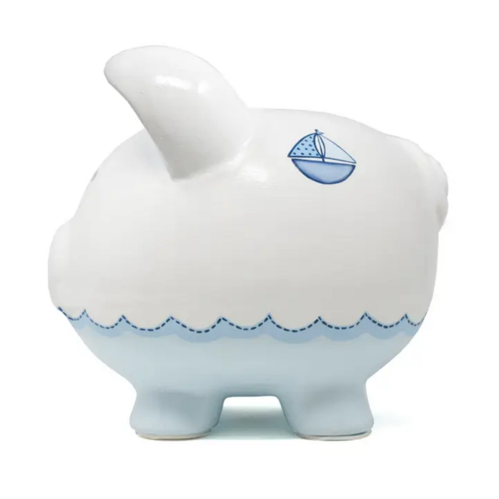 CHILD TO CHERISH TRIPLE SAILBOAT PIGGY BANK
