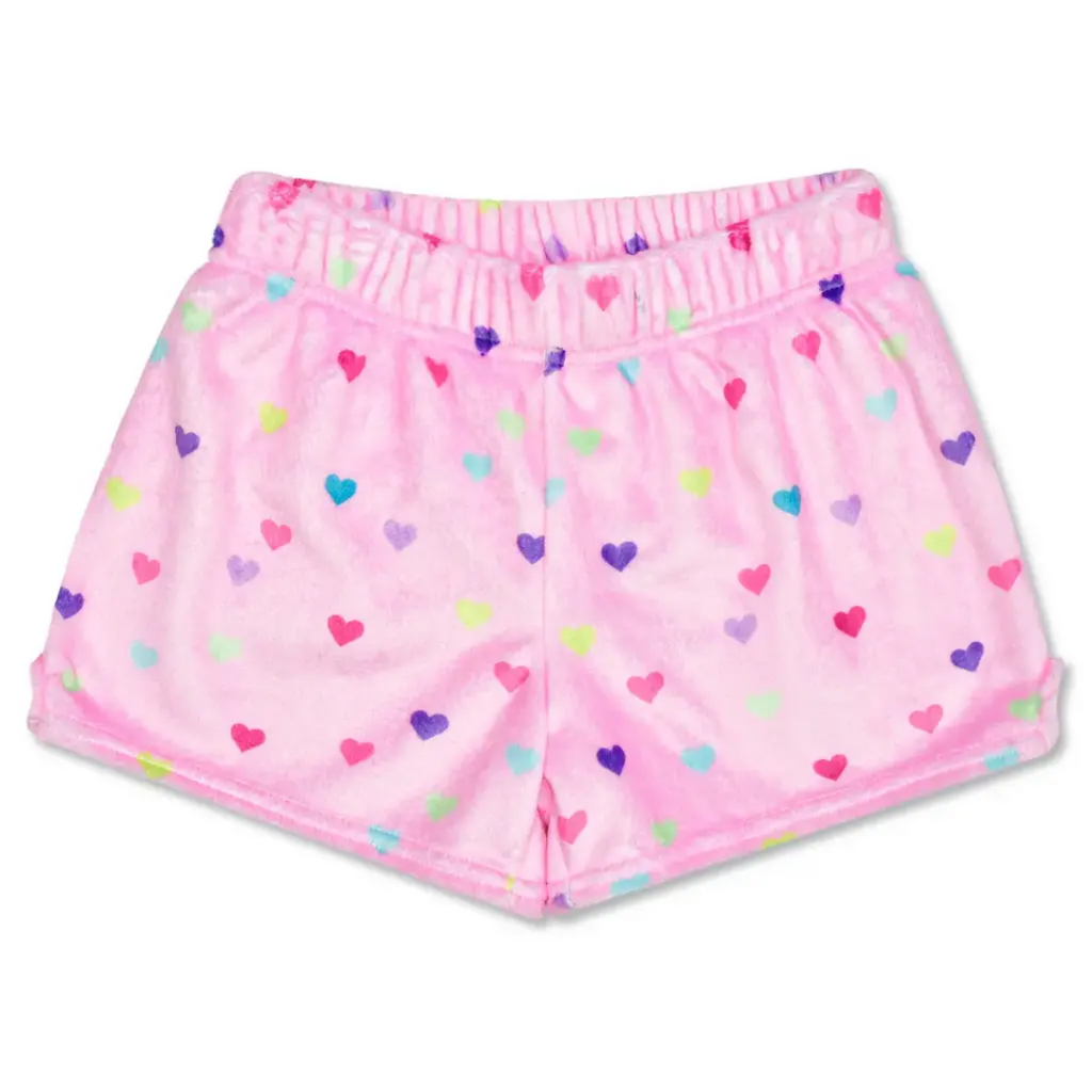 ISCREAM HEART CONFETTI PLUSH SHORTS