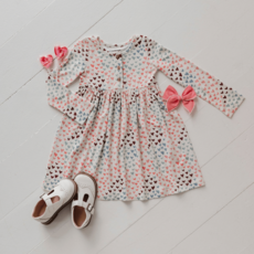 BABYSPROUTS LONG SLEEVE HENLEY DRESS