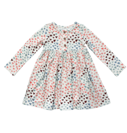 BABYSPROUTS LONG SLEEVE HENLEY DRESS