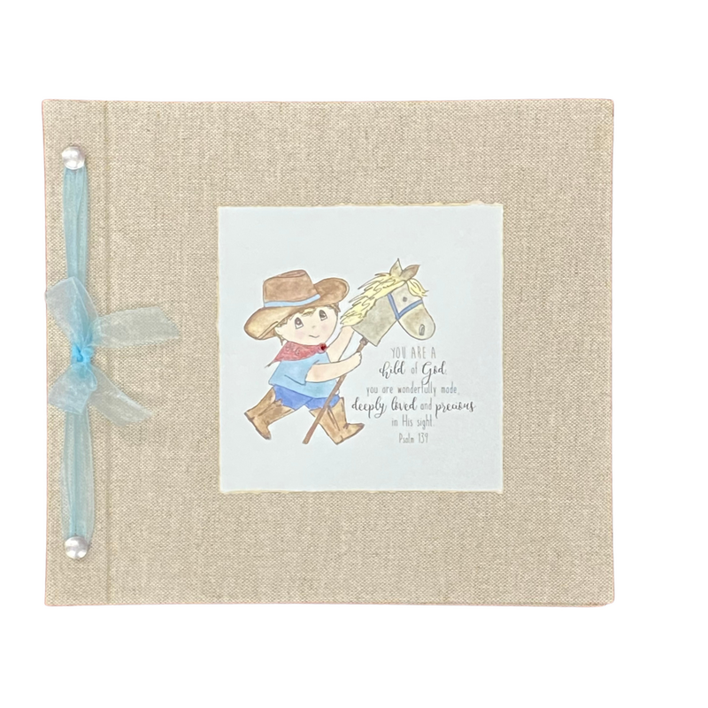 BABY MEMORY BOOK - COWBOY-STICK