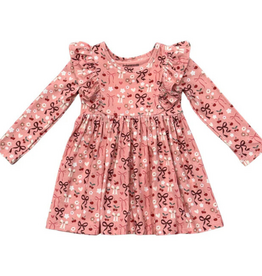 BABYSPROUTS LONG SLEEVE RUFFLE DRESS