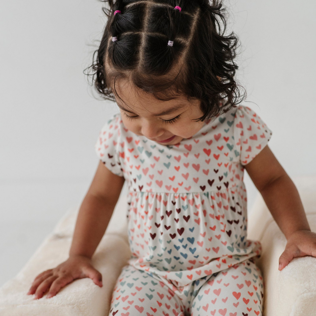 BABYSPROUTS GIRL'S SHORT SLEEVE PANT ROMPER