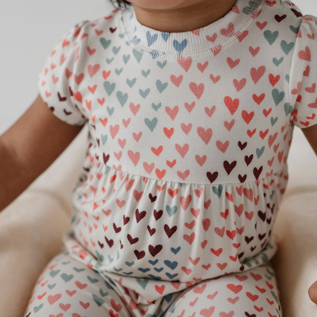 BABYSPROUTS GIRL'S SHORT SLEEVE PANT ROMPER