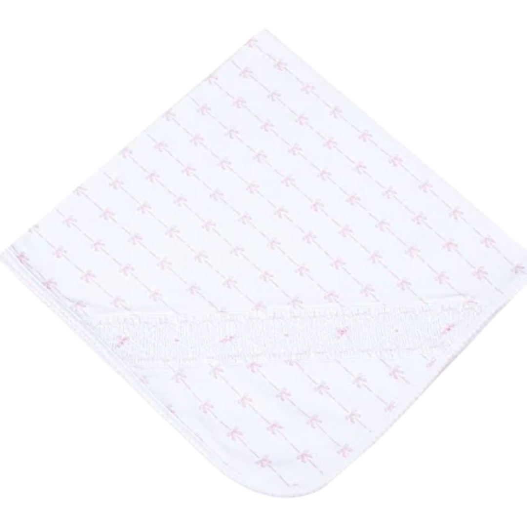 MAGNOLIA BABY - Anna Smocked Receiving Blanket - Pink main image 0