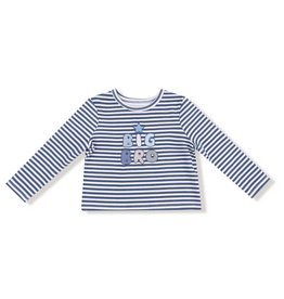 ANGEL DEAR Stripes With Sibling Embroidery - Organic Cotton Jersey - Big Bro - Uni L/S Shirt