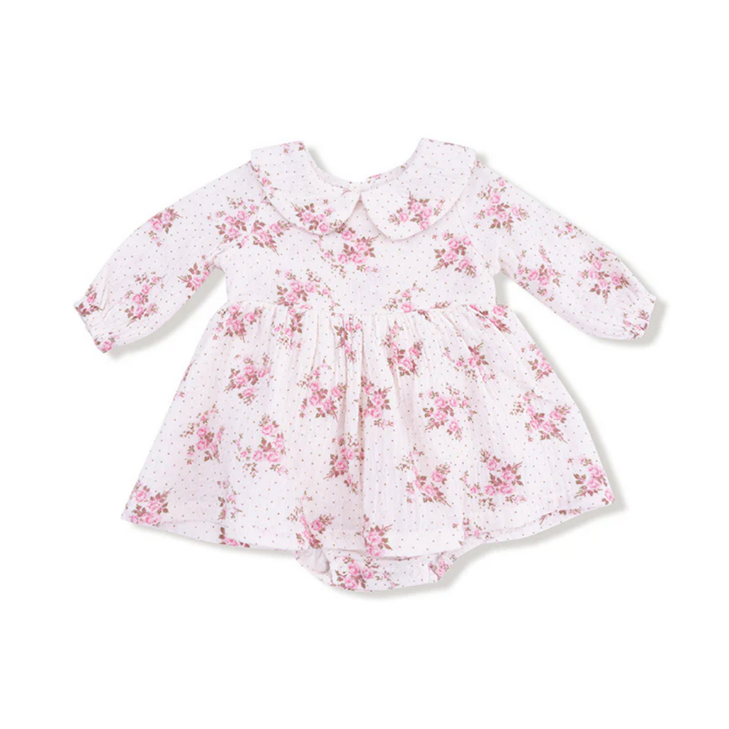 ANGEL DEAR Belle Rosette Dot - L/S Peter Pan Collar Bubble W/ Skirt