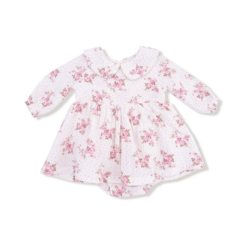 ANGEL DEAR Belle Rosette Dot - L/S Peter Pan Collar Bubble W/ Skirt
