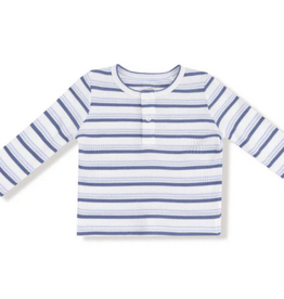 ANGEL DEAR Vintage Stripe - Blue - L/S Henley