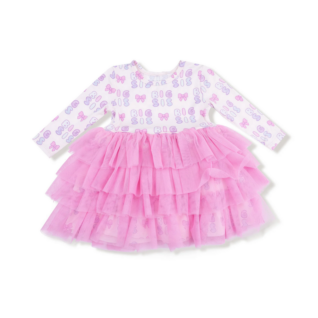 ANGEL DEAR Big Sis - L/S Layered Tulle Dress