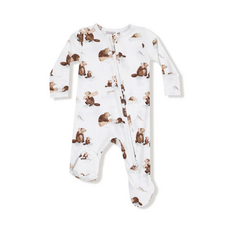 ANGEL DEAR Baby Beavers - 2 Way Zipper Footie