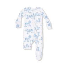 ANGEL DEAR Farm Toile - Blue - 2 Way Zipper Footie